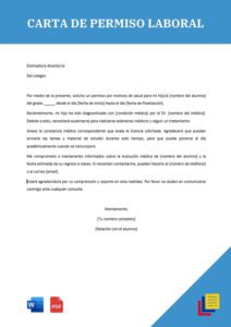 Carta De Permiso Laboral Descarga En Modelo Word Y Pdf