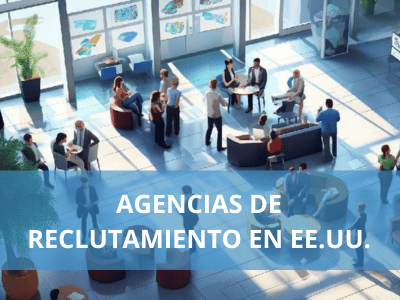 oficina con personas de agencia de reclutamiento