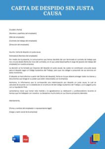 Carta De Despido Laboral Descarga Ejemplos Y Modelos En Pdf